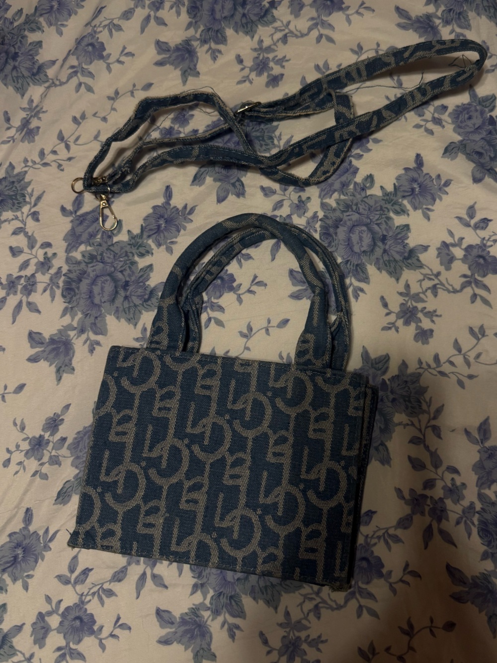 Denim handbag